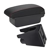 Mittelarmlehne Armlehne Für Peugeot 107 Armlehnenbox Autozubehörladen Innenausstattung(C1 Black red NO USB)