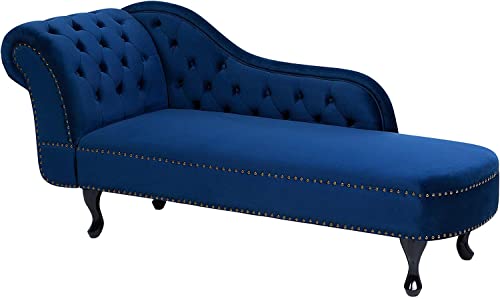 Image of Lazy Couch and Reclining Sofa /Recliner Chaise Longue /Fabric recliners /for Bedroom /Living Room /Office Reception Recliner Lounge Sofa and Armchair (Blue 1)