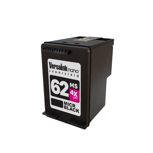 Versaink-Nano Hp 62 Ms Black Micr Ink Cartridge For Check Printing #TOP1