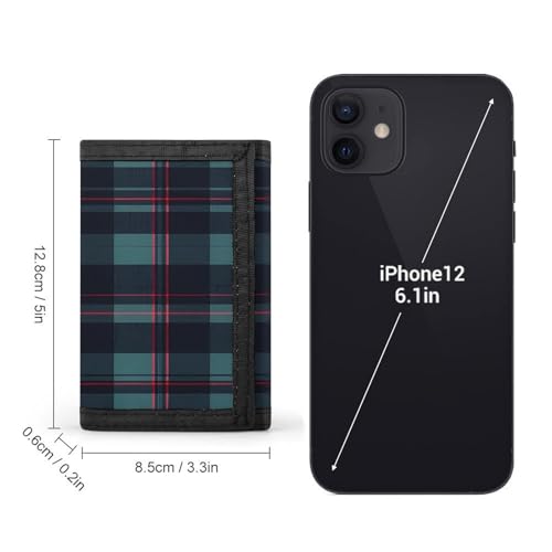 Scottish Tartan Plaid Blue Trifold Wallets Lightweight RFID Blocking Wallet Credit Card Holder Custom Gifts for Men Women2