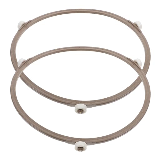iplusmile 2 piezas Soportes para Plato Giratorio de Microondas Anillos de Plástico Resistente Altas Temperaturas Repuestos para Bandeja de Horno Soporte para Calentar Comida Uniformemente