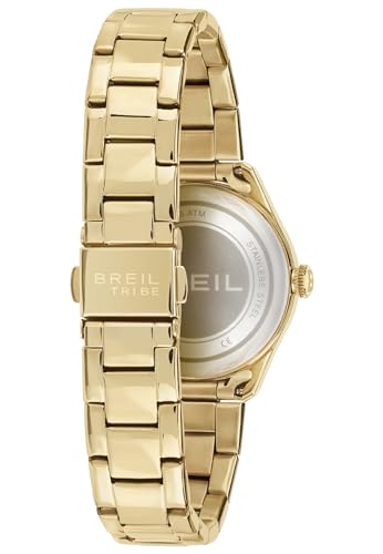 Breil Orologio Donna Classic Elegance Quadrante MONO-COLORE Blu Chiaro Movimento Solo Tempo - 3 Lancette Quarzo E Bracciale Acciaio Colorato Oro EW0599 - 3