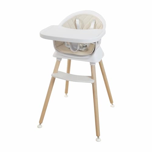 Albert Baby 3-in-1 Wooden High Chair for Babies & Toddlers – Convertible Baby Highchair with Tray,...