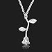 Produktbild CKAWM Halskette Endless Love Halskette Rosenförmige Halskette Für Ehrenwerte Dame/Mädchen - Silber