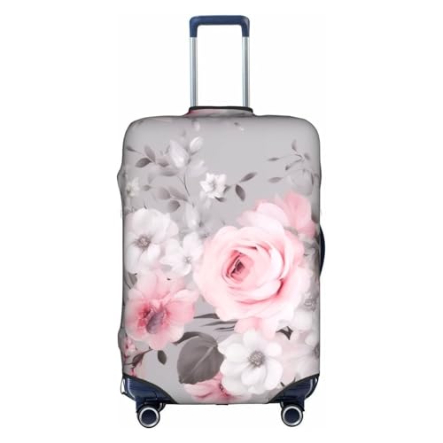 Plant Floral Flowers Printed Luggage Cover Elastic, Washable, Universal Fit 18-32 Inch Travel Suitcase Cover Easy To Identify