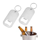 AORHOFJ 2 pezzi apribottiglie portachiavi, acciaio inox birra apribottiglie portachiavi, bar apribottiglie birra può cucina bar ristorante
