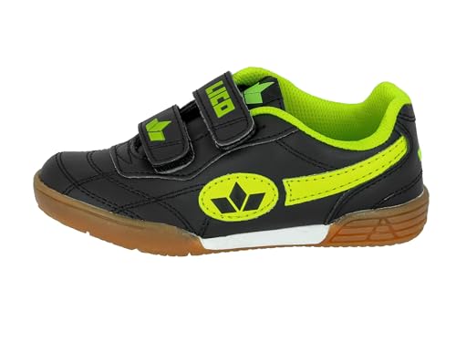 Lico Unisex Kinder Bernie V Hallenschuhe, Schwarz Lemon, 39 EU