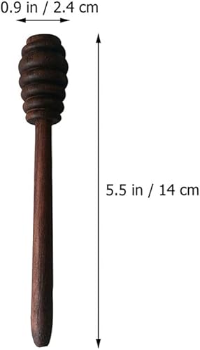 Miniatura 7 de DOITOOL 2 cucharas de miel de madera de nogal negro, palitos de panal de abeja, agitador de miel, varita de miel para tarro de miel, dispensar