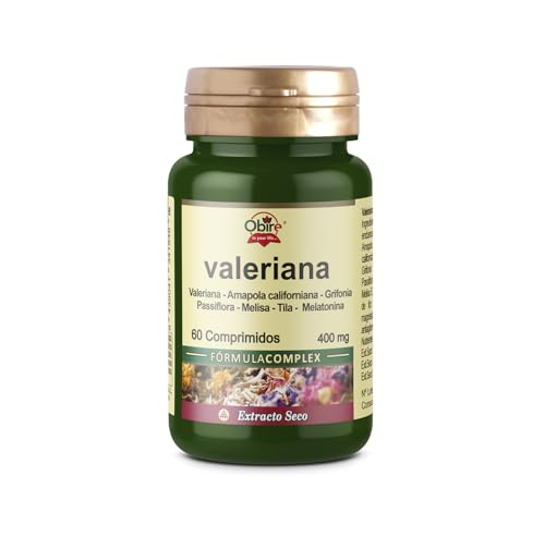 Obire | Valeriana Complex 400 mg | 60 Comprimidos | Con Pasiflora, Tila, Melisa, Amapola, Vitamina B12 y Melatonina | Fórmula a Base de Extractos Naturales