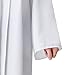IvyRobes Adults Matte Choir Robes for Church Baptism Judge Graduation Gown Confirmation Officiant Pastor Costume White 54 Plus