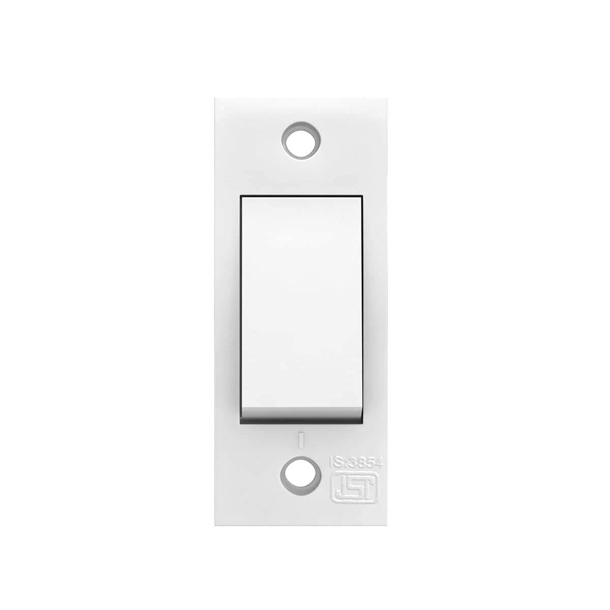 Glare Max 6Amp Non-Modular Electrical Switch with Screws, Polycarbonate Body, Heavy Duty, Suitable for Home & Office Use Color - White (Pack of 10) 1