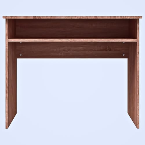 Image of MATTERHORN Engineered Wood Office Table, Work from Home Table with Shelf for Storage (DIY, 900 x 500 x 750 mm, MOOT-10002FebVar) (BrownOak)