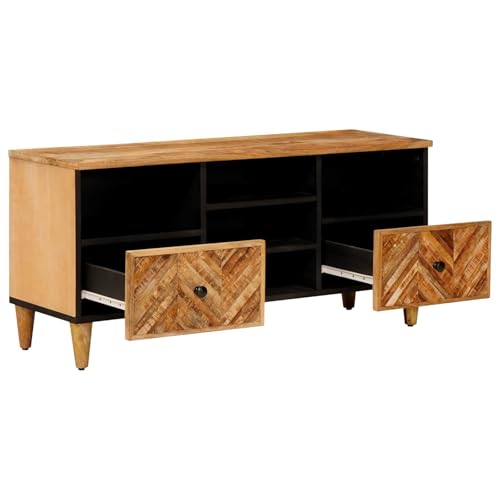 Meuble TV en bois de manguier massif au style moderne et chic
