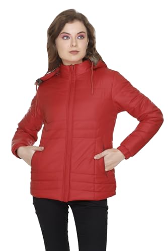 Image of RARE TIMES Women's Stylish Solid Full Sleeves Jacket | Winter Wear Quilted Jacket for Travelling | Regulaer Fit Puffer Jacket For Women