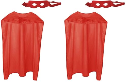 Boland 71050 Costume de héros 2 pièces Taille unique pour adulte Masque et cape Rouge Superman Hero Fête à thème Carnaval