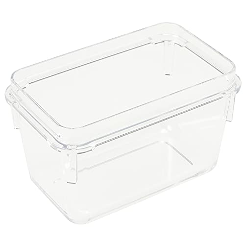 業務用 保存容器 透明 大容量タイプ 食品用 密閉容器 クリア フードボックス コンテナ 本体のみ 0.55L 125mm×74mm×高さ80mm 食洗機対応 プロ仕様 飲食店用 キャンプ アウトドア 中の食材がよく見える。 本体: トライタン 日本製