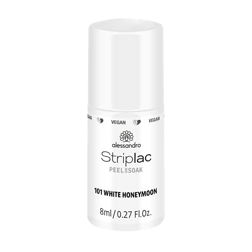 alessandro Striplac Peel or Soak -VEGAN- WHITE HONEYMOON – LED-Nagellack in strahlendem Weiß – Für perfekte Nägel in 15…