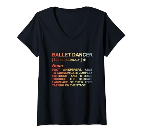 Bailarina de Ballet Diccionario Bailarina Escuela de Baile Camiseta Cuello V