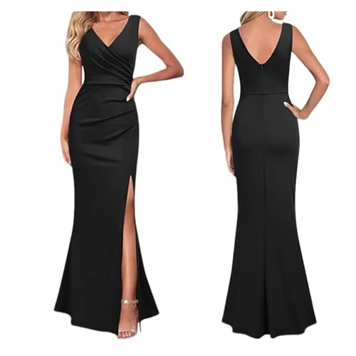 Robe de demoiselle d'honneur dos nu chic pour un banquet de mariage