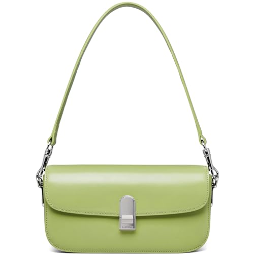 Image of LA FESTIN Small Leather Shoulder Bag For Women: Rectangle Shoulder Purse With Chain Strap-Daily Going Out Crossbody Bag