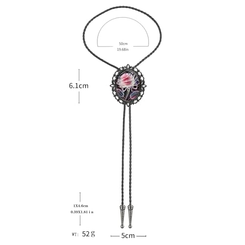 Image of Jeilwiy Bolo Tie for Men Western Cowboy Gothic Bolo Tie Necklace Halloween