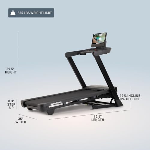 NordicTrack T Series 16 Treadmill - 16" Touchscreen, 0-12 MPH Speed, 0-12% Incline, iFIT Workouts, Black by Nordictrack - Image 5