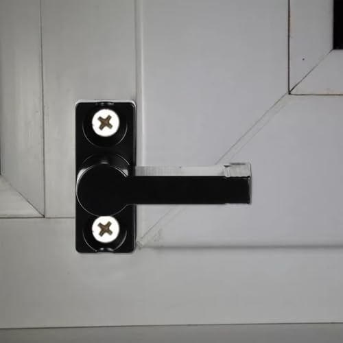 Drehbarer Sperrriegel mit 4 Raststellungen, Schwarz, Verriegelung für Tür und Schrank