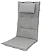 Doppler 8 cm Luxus Hochlehner Auflage mit Kopfkissen 9827", grau Uni, Made IN Europe