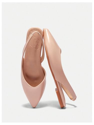 Verdusa Women's Pointed Toe Flat Shoes Going Out Leather Slingback Dressy Shoes2