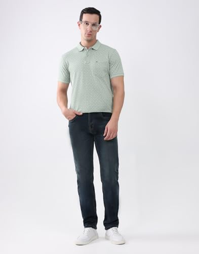 Image of Monte Carlo Men's Regular Fit T-Shirt | Printed Design | Collar Neck Button Closure | Half Sleeves Casual Fashion Wear Tshirt for Men's (Pack of 1)