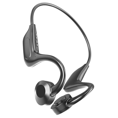 OHPHCALL Auriculares Inalámbricos Versión Inalámbrica 5.1 de Conducción Ósea Diseño Abierto sin Daño Auditivo, Material Abs y Aleación de Titanio para Correr y Deporte