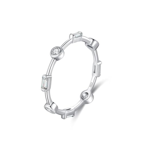 Bague en argent femme 925 alliance ronde en zircone à offrir pour un moment inoubliable