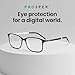Prospek Blue Light Blocking Glasses for Women & Men ARCTIC, 99% Harmful Blue Light Filter, Anti-Glare Clear Lenses, Non-Prescription Computer Glasses