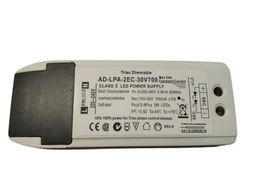 Alimentation LED Triac 24W 700mA AD-LPA-2EC-30V700 haute performance