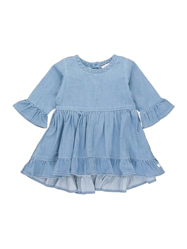 Image of RuffleButts Baby /Toddler Girls Long Sleeve High Low Flowy Ruffle Tunic Top