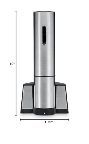 Image of Cuisinart CWO-25 Electric Wine Opener, Stainless Steel 3.50 inch x 4.75 inch x 10.00 inch (Pack of 4)