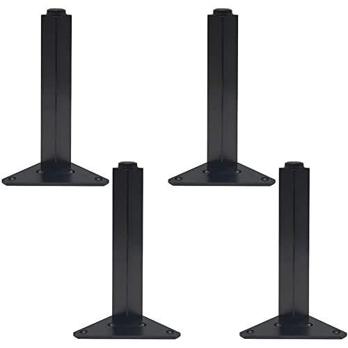 CWYP-043 Patas triangulares para muebles, patas de aluminio, patas de metal, patas de sofá, patas de armario, patas de mesa de café para TV, patas de escritorio ajustables, con tornillos, 4 unidades