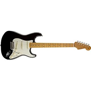 Fender 0117702806 Eric Johnson Stratocaster Guitare électrique en érable Noir - Les Beatles, Paul McCartney, John Lennon, RIngo Starr, George Harrison
