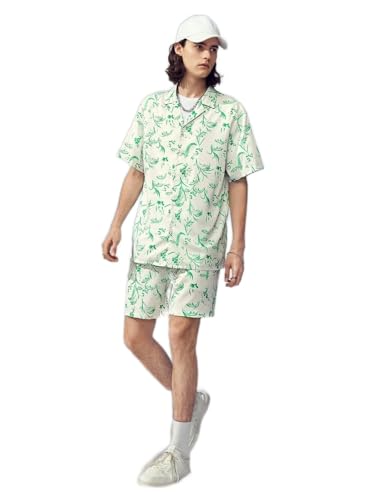 Image of DHRUVI TRENDZ Men's Co-Ord Set | Stylish Shirt & Shorts Combo for Men | Casual Printed Matching Set | Half Sleeve Summer Outfit | Trendy Beachwear & Vacation Set | Regular Fit CoOrd Set for Men
