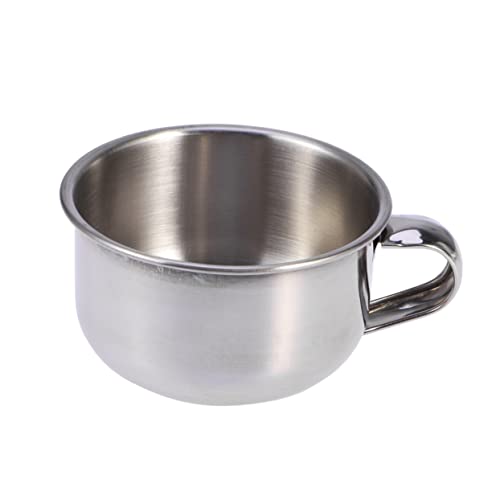 Healvian 1pezzi Ciotola Per Rasatura in Acciaio Inossidabile Con Manico Ciotola Resistente Per Schiuma Ricca Con Sapone e