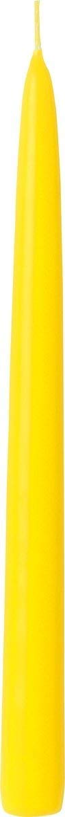 IHR Tapered Candle 24cm Solid Coloured - (Yellow)