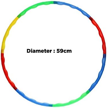 Bahob® Plastic Hula Circle,Collapsible Kids Hula Hoop, Detachable Tubes for Hula Ring, Exercise Hula Hoop for Fitness Gymnastics Dance Games Pet Training