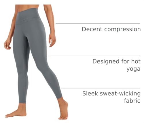 Image of CRZ YOGA Naked Feeling Leggings 25'' | Sleek, Decent Compression, Yoga, Hidden Waistband Pocket, for Women