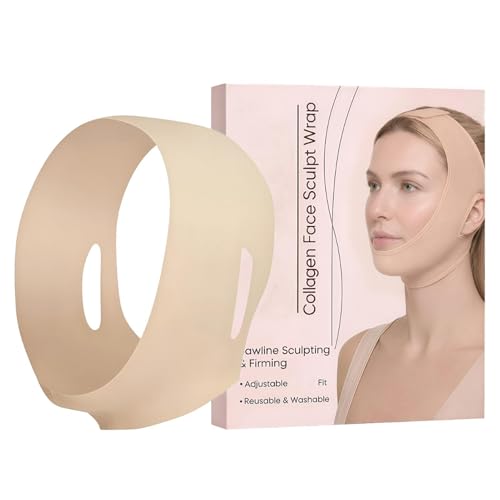 Jawline Shaper - Reductor de papada reutilizable, ejercitador de mandíbula, cinturón facial con forma flácida para adelgazar | Correa reductora de barbilla para mujer, esculpir, reafirmar, contornear