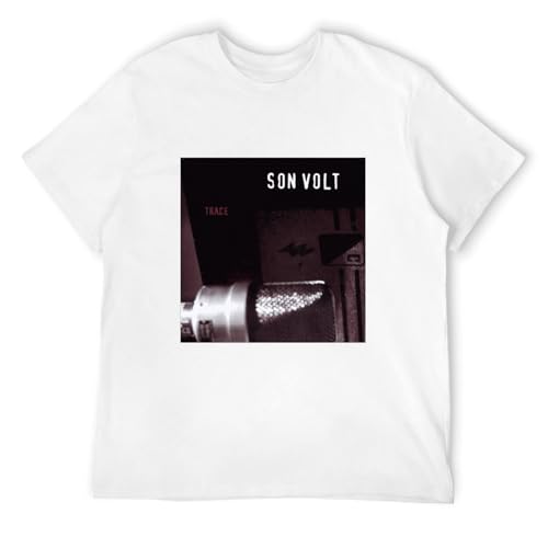 Photo de WELENAGA Men's Cassius Son Volt Trace Vinyl CD Cover T-Shirts White L