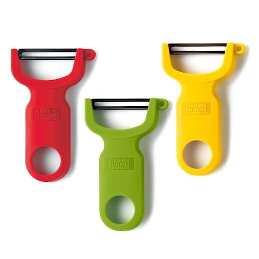 Kuhn Rikon Original Swiss Peeler 3-Pack Red/Green/Yellow