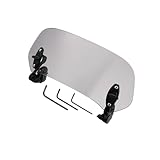 Auto Parts: The motorcycle windshield adopts the design of an adjustable fixing bracket, without damaging the original windshield, it can be adjusted from top to bottom or left to right as needed, suitable for most motorcycles with windshield, race v...