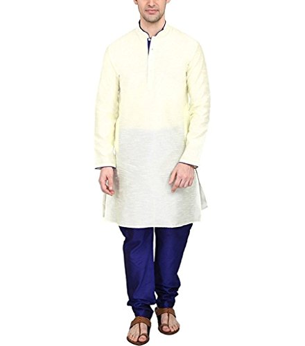 Churidar mezcla de seda crema para hombre ropa tradicional boda