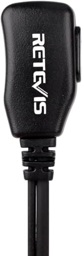 Retevis Funkgerät Headset 2 Pin Kompatibel mit Walkie Talkie JUCJET RT24 RT668 RT27 RT24V RT617 RT86 Baofeng UV-5R Plus BF-888S BF-88E Kenwood Sicherheits-Headset Kopfhörer Ohrhörer (1 Stuck)