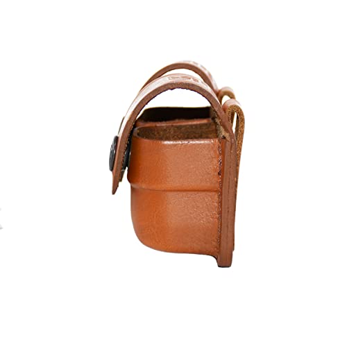 Koltster Double Speedloader Carrier/Case/Pouch For 357 Magnum 6 & 7 Shots, 44 Magnum 5 Shot, S&W .38 Special 6 Shot Genuine Brown Leather Handmade! (Alis038) #TOP5